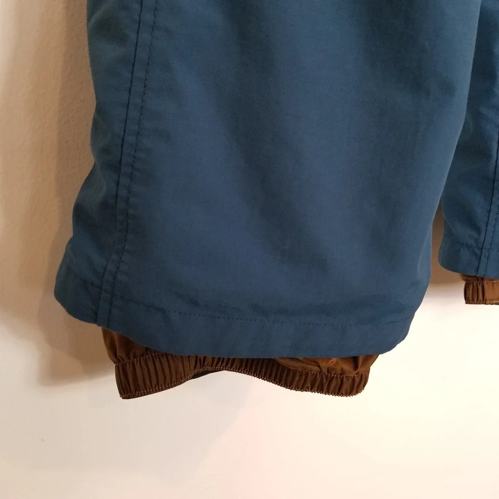 The North Face Men HyVent Ski Rain Pants Sz M TealCargo‎ Pockets Outdoor Lined